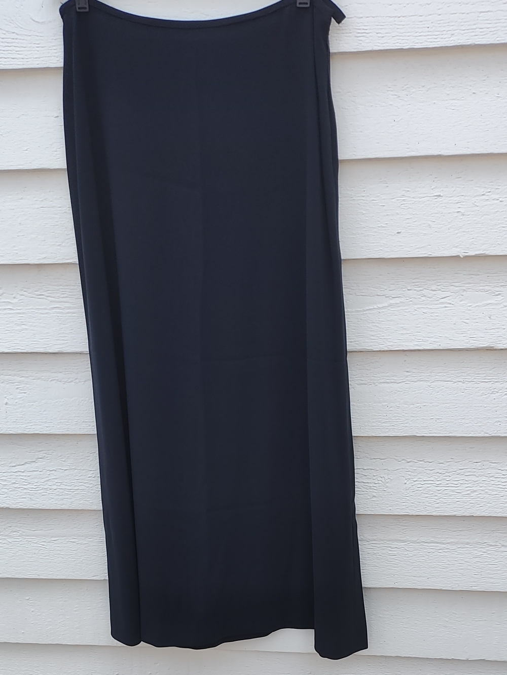 Ellen Tracy Black-Navy Maxi Skirt — Classic Long A-line Silhouette